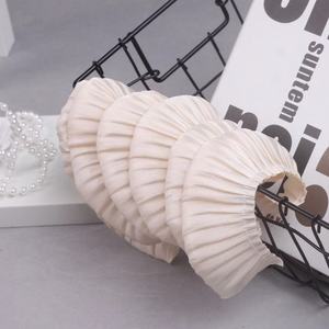 ผ้าชีฟองสีม่วงเบจ Ruffled,ผ้าชีฟองยู่ยี่ปกกระโปรงวัสดุเสื้อผ้าจีบลูกไม้ตัด - Product Image 5
