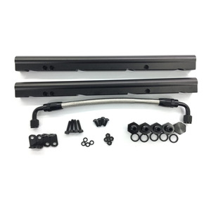Kit de riel de combustible para colector de admisión 6AN para LS1 LS6 Chevrolet, aleación de aluminio, acero inoxidable, incluye accesorios de montaje - Product Image 1