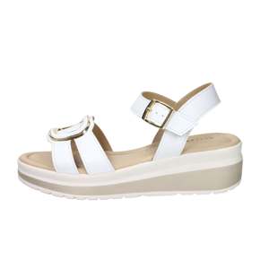 Sandales compensées pour femme Valleverde, blanches, hauteur de talon 39 cm, style plateforme, pour l'été - Product Image 1