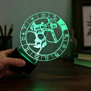 Luz Nocturna Acrílica Decorativa, Luz Nocturna LED Personalizada, Estilo Constelación, <span class=keywords><strong>Sagitario</strong></span>, <span class=keywords><strong>Aries</strong></span> - Product Image 2