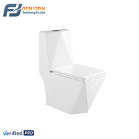 WC monobloc moderne en céramique, finition diamant, avec chasse d'eau à siphon, abattant à fermeture douce, double chasse, siphon S/P, noir et or, facile à nettoyer, pour villa