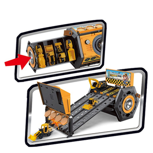 Divertida caja portátil plegable catapulta camión <span class=keywords><strong>pista</strong></span> Mini aleación coches de carreras camión juguete Diecast juguetes ingeniería Audio carril coche para chico - Product Image 2