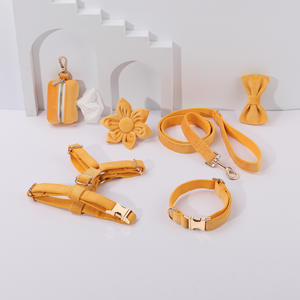 2026 New Luxury Soft Simple Adjustable <b>Dog</b> <b>Harness</b> High Quality Print Fashion Velvet Cloth Leashes - Product Image 2