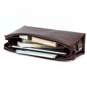 Sac de ceinture vintage en cuir véritable CONTACT'S OEM ODM, pochette pour téléphone portable, portefeuille pour téléphone, pochette pour homme - Product Image 6