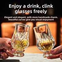 Ensemble de verres à whisky en cristal, verres de dégustation professionnels, verres à liqueur haut de gamme, style minimaliste et luxueux