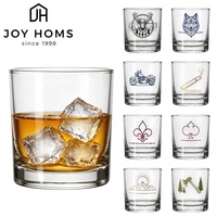 Verres à whisky transparents personnalisables avec logo, vente en gros usine, verres à whisky transparents de 300 ml pour bourbon, rhum, whisky à la mode, idéaux pour les cadeaux