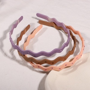 ईवू थोक सस्ती कीमत बाल होप्स गैंडे महिलाओं के लिए मैट हेयरबैंड रंगीन एंटी स्लिप हेड बैंड - Product Image 2