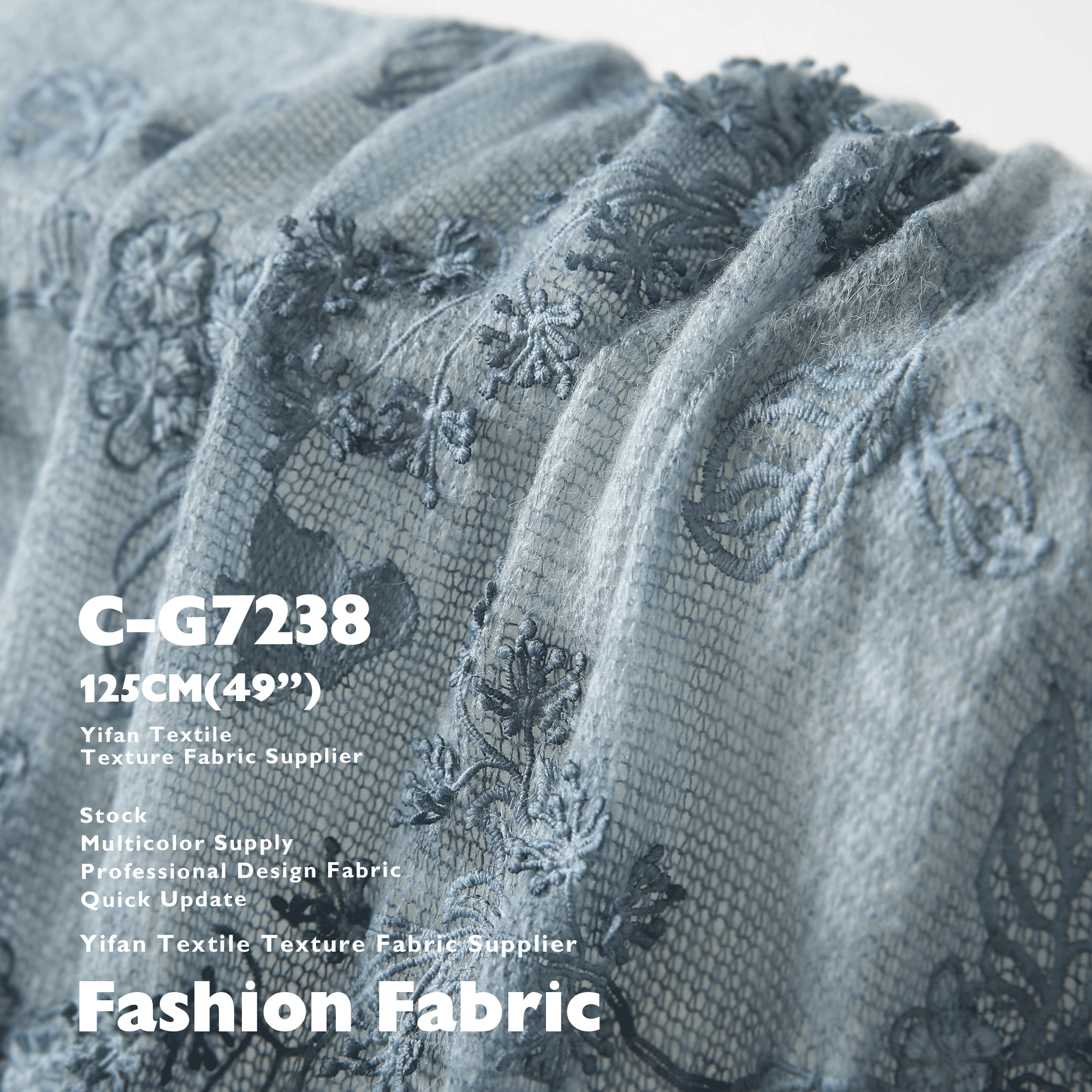 Fashion 3D Flower Embroidery Thick Needle Wool Fabric for Clothing Thobe Mattresses Sofa Decoration