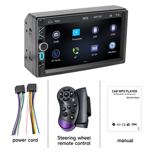 <span class=keywords><strong>Autoradio</strong></span> stéréo tactile couleur BQCC 7 pouces <span class=keywords><strong>2Din</strong></span> HD BT Type-c avec CarPlay sans fil, Android Auto, Mirrorlink, lecteur vidéo pour éclairage - Product Image 3