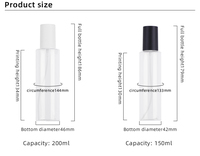 SENZESY Bouteille Distributrice de Mousse pour Shampooing en PET Cylindrique Écologique 100ml 150ml 200ml Vide avec Pompe, Idéale pour Nettoyant Visage et Voyage
