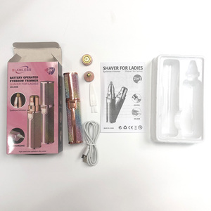 Elektrikli tıraş makinesi ağrısız saç çıkarıcı şarj edilebilir 2 in 1 dahili LED ışık kaş düzeltici ve yüz epilasyon kadın - Product Image 6