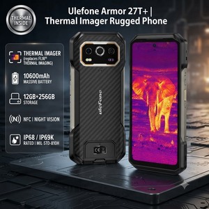 <span class=keywords><strong>Ulefone</strong></span> <span class=keywords><strong>Armor</strong></span> 27T+ โทรศัพท์มือถือ 4G รุ่นทนทาน ระบบปฏิบัติการ Android 15 กล้องถ่ายภาพความร้อน แบตเตอรี่ 10600mAh แรม 12GB ความจุ 256GB สมาร์ทโฟนมองเห็นในเวลากลางคืน - Product Image 1