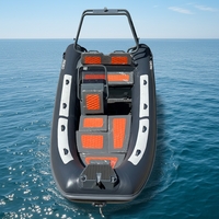 Sport 13ft Rib390 coque en aluminium semi-rigide Hypalon/PVC nervure en aluminium bateau gonflable Pooton bateau à vendre