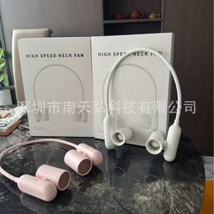 พัดลมคล้องคอความเร็วสูง WT-F93 พัดลมระบายความร้อนแบบพกพาแบบชาร์จไฟได้ USB สีขาว สีชมพู สีน้ำเงินรอยัล - Product Image 1
