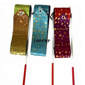 Cintas de Baile para Niños con Diseño de Estrellas Estampadas en Caliente y Color Degradado, con Bastón para Hacer Giros - Product Image 4