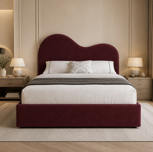 <span class=keywords><strong>Letto</strong></span> Imbottito Moderno Minimalista Basso <span class=keywords><strong>con</strong></span> Contenitore, in Tessuto Teddy Bianco Stile Ondulato, <span class=keywords><strong>con</strong></span> Sistema Idraulico, Matrimoniale - Product Image 2