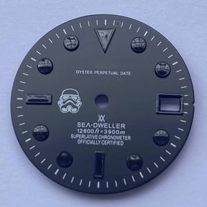 New calendar panel for men's mechanical <b>watch</b> with NH35 movement. 28.5mm dial, <b>case</b>, bezel, dial, 28.5mm. - Product Image 6