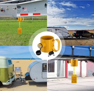 Verrou de <span class=keywords><strong>remorque</strong></span> antivol en acier massif YH1791, adapté aux remorques de camping-cars, aux conteneurs et aux voitures de camping, avec poignée - Product Image 5