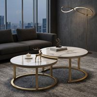 Table basse moderne minimaliste de luxe en fer forgé pour le salon, avec garantie d'un an