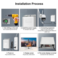 UPS Mini Merek OEM dengan Layar LED, Material PC 12V untuk Daya Desktop, Router Wi-Fi, CCTV