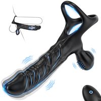 Anneau vibrant pour pénis avec télécommande APP, double pénétration vaginale et anale, pour hommes et couples