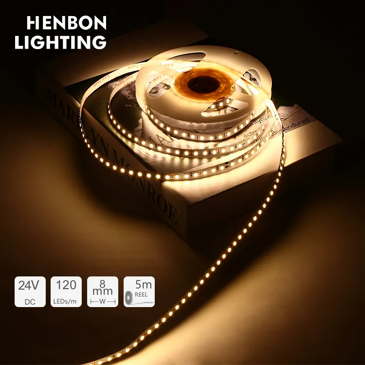 Henbon Easy Installation 2835 Chip 12V 24V Remote App Control Color Changing Flexible Smart LED Strip Light