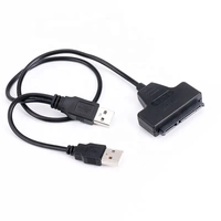 USB2.0 a SATA 22PIN HDD Cable 7 + 15pin SATA 2,5 pulgadas HDD/SSD Adaptador convertidor SATA III 22Pin caja de disco duro