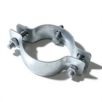Pince de fixation en aluminium pour poteau d'éclairage public, support de montage sur mesure avec boulons et écrous hexagonaux, commande en gros
