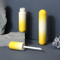 Emballage en capsule ronde longue 4,5 ml, tube vide pour gloss à lèvres, applicateur fin, emballage cosmétique pour fard à paupières liquide, vente en gros