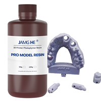 Resin Gigi 3D Printer JAMG HE, Resin Model Pro, Susut Rendah, Bau Rendah, Tidak Beracun untuk Printer DLP LCD SLA
