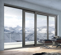 Balcon insonorisé Aluminium Double portes coulissantes en verre trempé Portes de douche Salle de bain coulissante