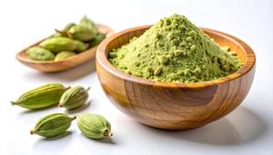 Poudre de cardamome verte de qualité supérieure, naturelle, finement moulue, épice Elaichi au parfum intense et au goût authentique - Product Image 4