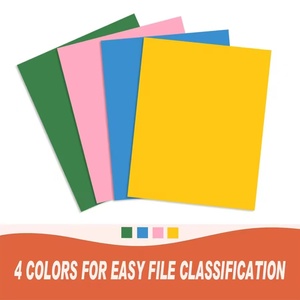 Papieren Dossiermappen Materiaal Zak Enveloppen 4-kleuren Hoogwaardig Kaartpapier Manila Chemises Kartonnen Kantoorbenodigdheden Verdikt - Product Image 3