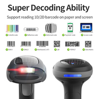 Lector de Códigos de Barras Inalámbrico Xincode GT-1502C, Escáner de Códigos de Barras QR Portátil OEM, Escanea Códigos de Barras 1D y 2D, Logística de Supermercados