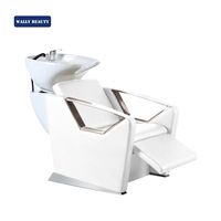 Wally Beauty tête de lit de spa électrique tête de spa équipement de spa pour la tête shampooing bol chaise de barbier or