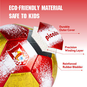 เครื่องยิงลูกฟุต<span class=keywords><strong>บอล</strong></span>แบบธงสเปนงานตามสั่งเย็บเป็นมิตรกับสิ่งแวดล้อม PVC น้ำหนักเบาขนาด4สำหรับการฝึกซ้อมเยาวชนฟุตบอลสำหรับธีม - Product Image 4