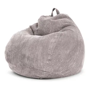 China Supplier Beanbags Super Soft Feeling Corduroy Bean Bag Cover Removable Cover Bean Bags For Adults