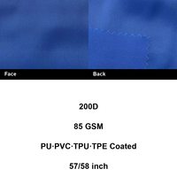 OEM 100% Nylon 200D*200D 85GSM Imperméable à la Vente, Résistant aux Déchirures, Écologique, pour Bagages d'Extérieur, Auvents, Sacs à Dos, Revêtement PU/PVC/TPU/TPE