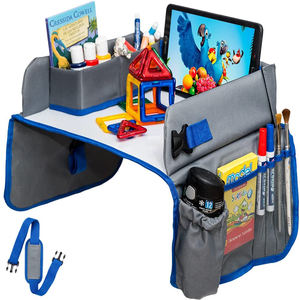 Plateau de voyage pour enfants en polyester 600D avec tableau effaçable à sec, support de tablette anti-chute, plateau de voyage pour ordinateur portable pour les voyages en voiture - Product Image 1
