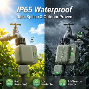 Kit de programmateur d'<span class=keywords><strong>arrosage</strong></span> intelligent <span class=keywords><strong>WiFi</strong></span> 2,4 GHz avec passerelle, connexion stable, portée de 200 m, contrôleur d'irrigation extérieur, programmation par application - Product Image 3