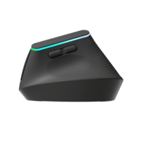 Souris verticale ergonomique sans fil à double mode rétroéclairée RGB 2.4G+BT, souris rechargeable sans fil pour ordinateur et ordinateur portable