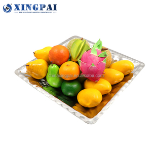 XINGPAI autres fournitures d'hôtel et <span class=keywords><strong>de</strong></span> restaurant vente chaude <span class=keywords><strong>plateau</strong></span> à dessert en assiette <span class=keywords><strong>de</strong></span> fruits carrée/ronde martelée en acier inoxydable - Product Image 2