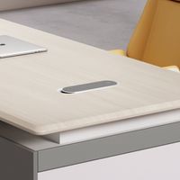 Nouvelle table de bureau en MDF en forme de L pour cadre dirigeant, design élégant, avec pieds en métal, prix avantageux
