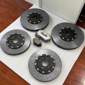Jeu de disques de frein en céramique carbone Hsingyik pour <span class=keywords><strong>Audi</strong></span> RS6 RS7 <span class=keywords><strong>RS</strong></span> Q8 Avant 420MM Arrière 370MM avec plaquettes - Product Image 2
