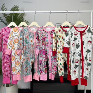 Milk Silk Pajamas for Kids Comfortable <strong>Child</strong> Jumpsuits with Zipper Closure Ready to Ship Baby Romper Clothes From Manufacturer - Product Image 1