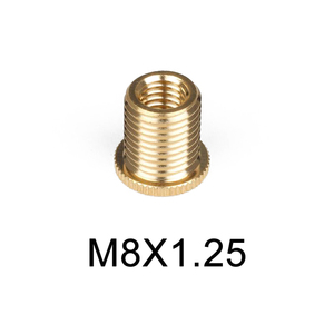 Brass Gear Shift Knob Thread Adapter Insert Nut <b>Kit</b>, CNC Knurled M8 M10Thread Converter for 12x1.25 Gear Head - Product Image 3
