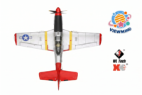 Avion RC WLtoys A280 P51 VM Fighter Simulator 2.4G Mode 3D6G Planeur à aile fixe avec lumière LED Jouets radiocommandés