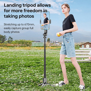 Factory Outlet K25 Fill Light Phone Selfie Stick Mini Portable Handheld Photo Rotation Stick para viajes de teléfono y cámara - Product Image 5