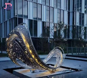 Sculptures de décoration d'éclairage lumineux de repère urbain personnalisé Sculptures de biens immobiliers polies de style moderne - Product Image 2