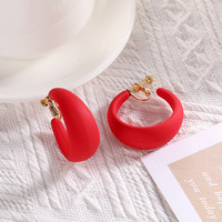 Song Yi OEM à la mode nouveau design couleur bonbon anneau en forme de C clip d'oreille percé pour femmes